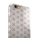The Crossed Arrown All Over Pattern iPhone 6/6s or 6/6s Plus 2-Piece Hybrid INK-Fuzed Case