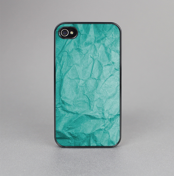 The Crumpled Trendy Green Texture Skin-Sert for the Apple iPhone 4-4s Skin-Sert Case
