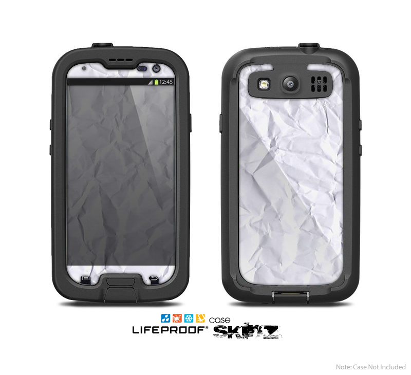The Crumpled White Paper Skin For The Samsung Galaxy S3 LifeProof Case