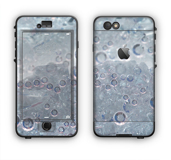 The Crystalized Apple iPhone 6 Plus LifeProof Nuud Case Skin Set