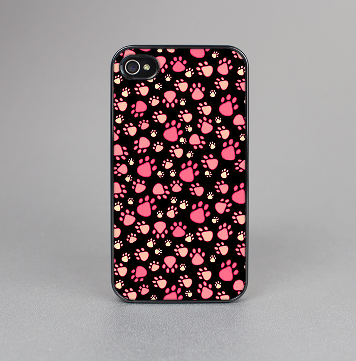 The Cut Pink Paw Prints Skin-Sert for the Apple iPhone 4-4s Skin-Sert Case