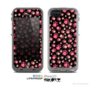 The Cute Pink Paw Prints Skin for the Apple iPhone 5c LifeProof Case