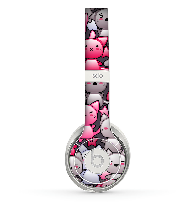 The Cute Abstract Kittens Skin for the Beats by Dre Solo 2 Headphones