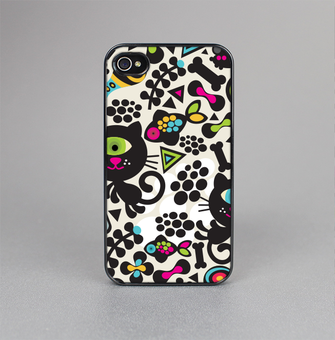 The Cute, Colorful One-Eyed Cats Pattern Skin-Sert for the Apple iPhone 4-4s Skin-Sert Case