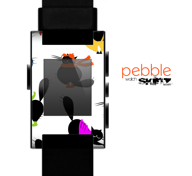 The Cute Fashion Cats Skin for the Pebble SmartWatch