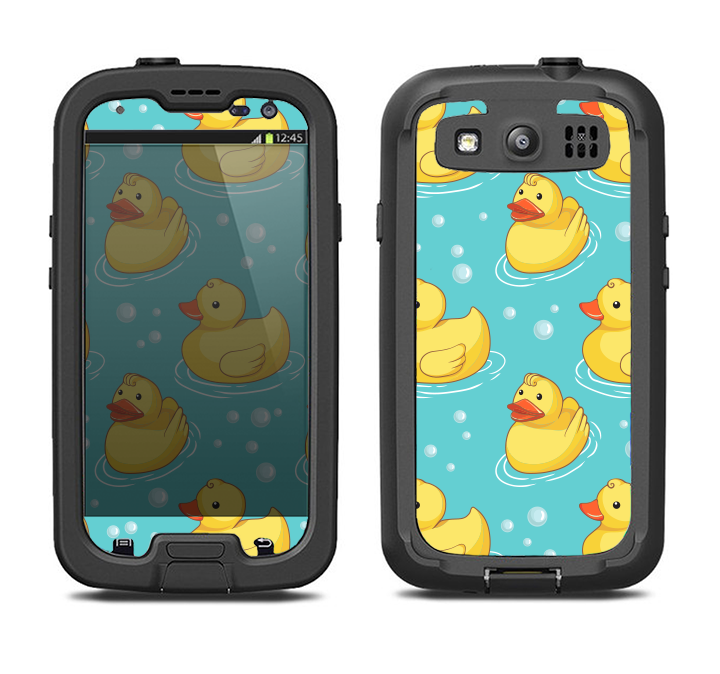 The Cute Rubber Duckees Samsung Galaxy S4 LifeProof Nuud Case Skin Set