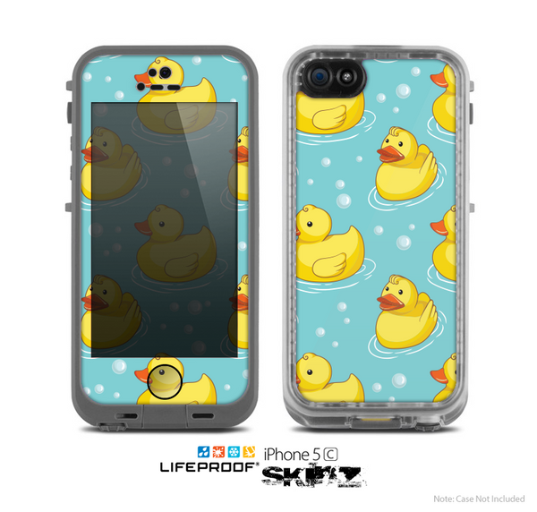 The Cute Rubber Duckees Skin for the Apple iPhone 5c LifeProof Case