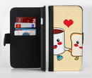 The Cute Toast & Mug Breakfast Couple Ink-Fuzed Leather Folding Wallet Credit-Card Case for the Apple iPhone 6/6s, 6/6s Plus, 5/5s and 5c