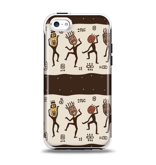 The Dancing Aztec Masked Cave-Men Apple iPhone 5c Otterbox Symmetry Case Skin Set