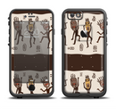 The Dancing Aztec Masked Cave-Men Apple iPhone 6/6s LifeProof Fre Case Skin Set
