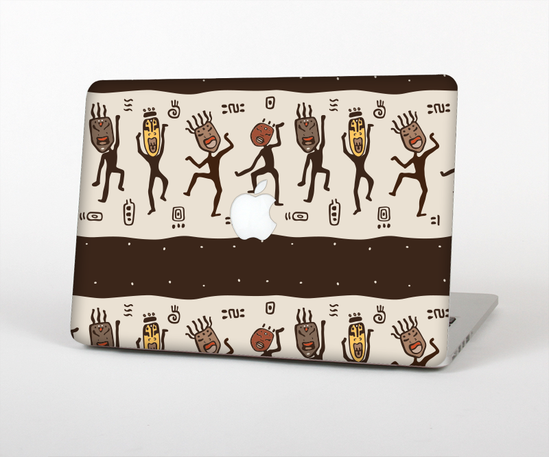 The Dancing Aztec Masked Cave-Men Skin Set for the Apple MacBook Pro 15" with Retina Display