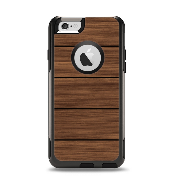 The Dark-Grained Wood Planks V4 Apple iPhone 6 Otterbox Commuter Case Skin Set