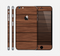 The Dark-Grained Wood Planks V4 Skin for the Apple iPhone 6 Plus
