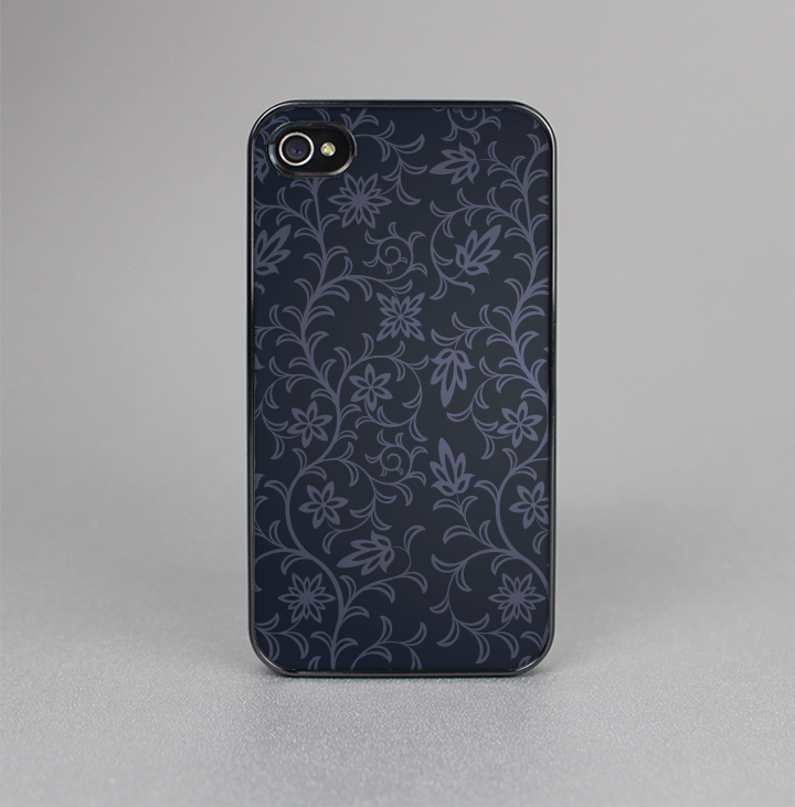 The Dark Black & Purple Delicate Pattern Skin-Sert for the Apple iPhone 4-4s Skin-Sert Case