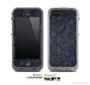 The Dark Black & Purple Delicate Pattern Skin for the Apple iPhone 5c LifeProof Case