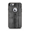 The Dark Black WoodGrain Apple iPhone 6 Otterbox Defender Case Skin Set