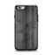 The Dark Black WoodGrain Apple iPhone 6 Otterbox Symmetry Case Skin Set