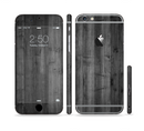 The Dark Black WoodGrain Sectioned Skin Series for the Apple iPhone 6s Plus