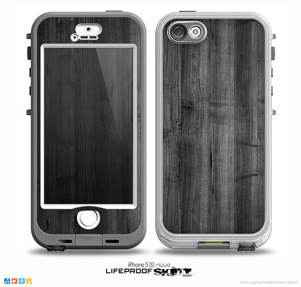 The Dark Black WoodGrain Skin for the iPhone 5-5s NUUD LifeProof Case for the lifeproof skins
