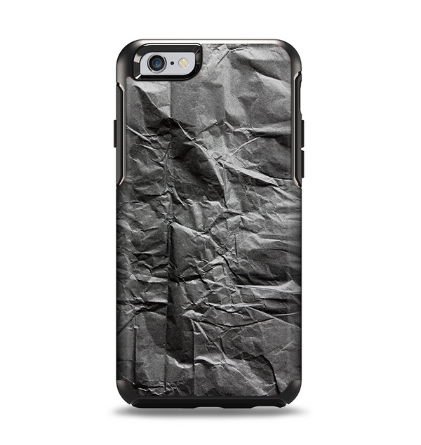 The Dark Black Wrinkled Paper Apple iPhone 6 Otterbox Symmetry Case Skin Set