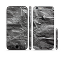 The Dark Black Wrinkled Paper Sectioned Skin Series for the Apple iPhone 6s Plus