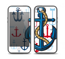 The Dark Blue Anchor with Rope Skin Set for the iPhone 5-5s Skech Glow Case