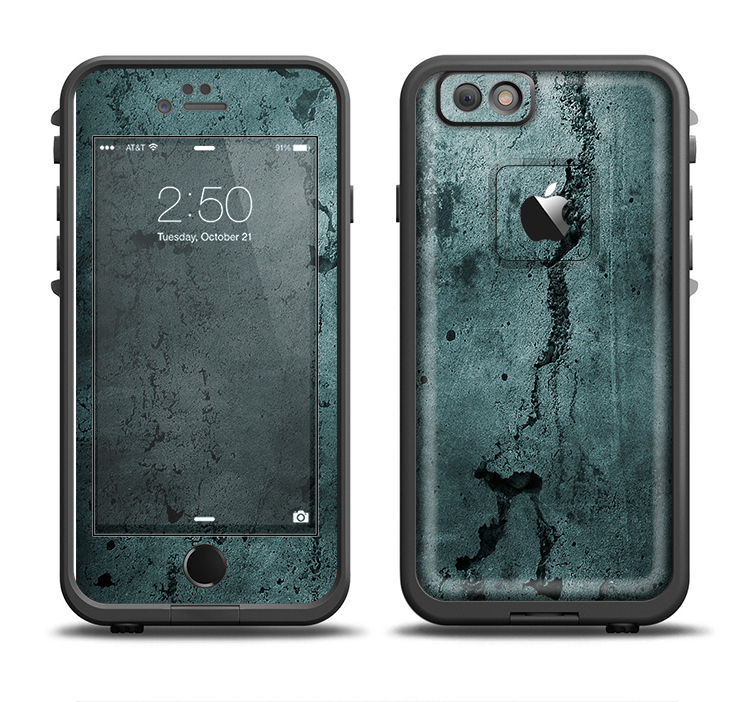 The Dark Blue Cracked Texture Apple iPhone 6/6s Plus LifeProof Fre Case Skin Set