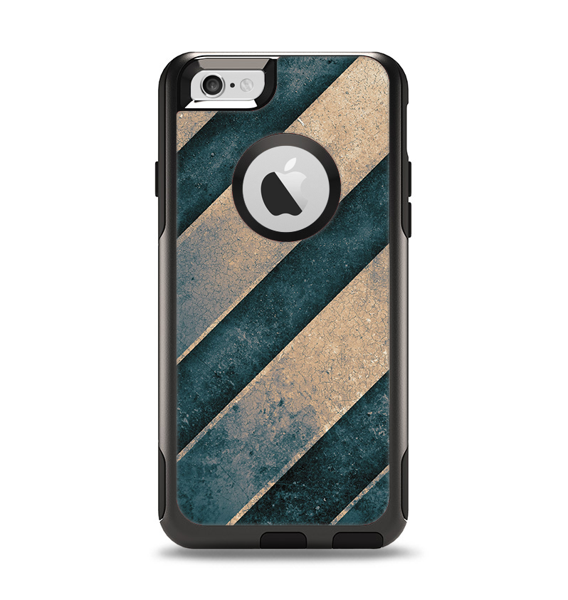The Dark Blue & Highlighted Grunge Strips Apple iPhone 6 Otterbox Commuter Case Skin Set