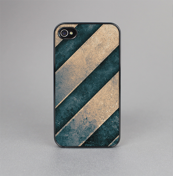 The Dark Blue & Highlighted Grunge Strips Skin-Sert for the Apple iPhone 4-4s Skin-Sert Case