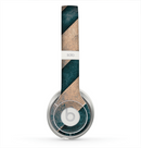 The Dark Blue & Highlighted Grunge Strips Skin for the Beats by Dre Solo 2 Headphones