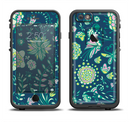 The Dark Blue & Pink-Yellow Sketched Lace Patterns v21 Apple iPhone 6/6s LifeProof Fre Case Skin Set