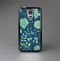 The Dark Blue & Pink-Yellow Sketched Lace Patterns v21 Skin-Sert Case for the Samsung Galaxy S5