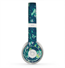 The Dark Blue & Pink-Yellow Sketched Lace Patterns v21 Skin for the Beats by Dre Solo 2 Headphones