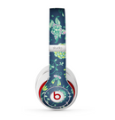 The Dark Blue & Pink-Yellow Sketched Lace Patterns v21 Skin for the Beats by Dre Studio (2013+ Version) Headphones