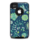The Dark Blue & Pink-Yellow Sketched Lace Patterns v21 Skin for the iPhone 4-4s OtterBox Commuter Case
