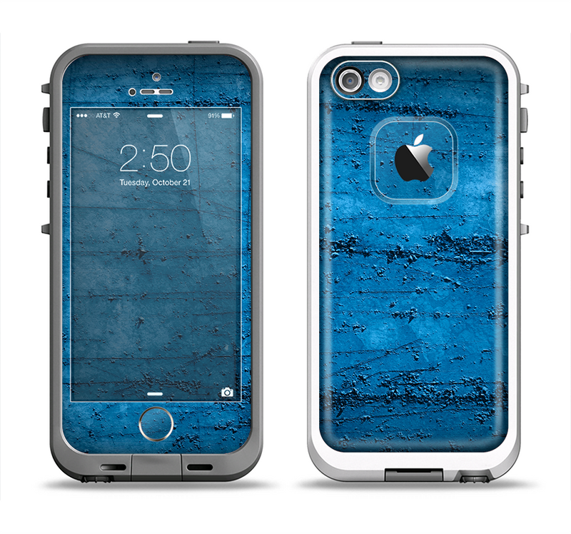The Dark Blue Scratched Stone Wall Apple iPhone 5-5s LifeProof Fre