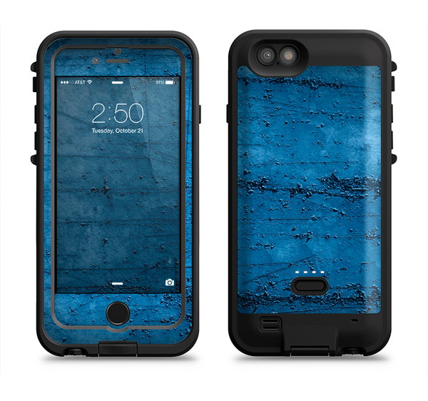 The Dark Blue Scratched Stone Wall Apple iPhone 6/6s LifeProof Fre POWER Case Skin Set