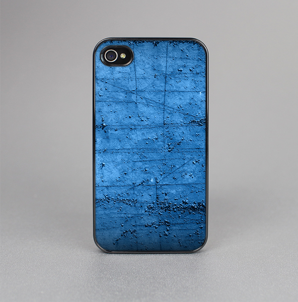 The Dark Blue Scratched Stone Wall Skin-Sert for the Apple iPhone 4-4s Skin-Sert Case
