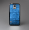 The Dark Blue Scratched Stone Wall Skin-Sert Case for the Samsung Galaxy S5