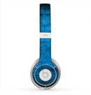 The Dark Blue Scratched Stone Wall Skin for the Beats by Dre Solo 2 Headphones