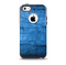 The Dark Blue Scratched Stone Wall Skin for the iPhone 5c OtterBox Commuter Case