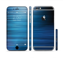 The Dark Blue Streaks Sectioned Skin Series for the Apple iPhone 6s Plus