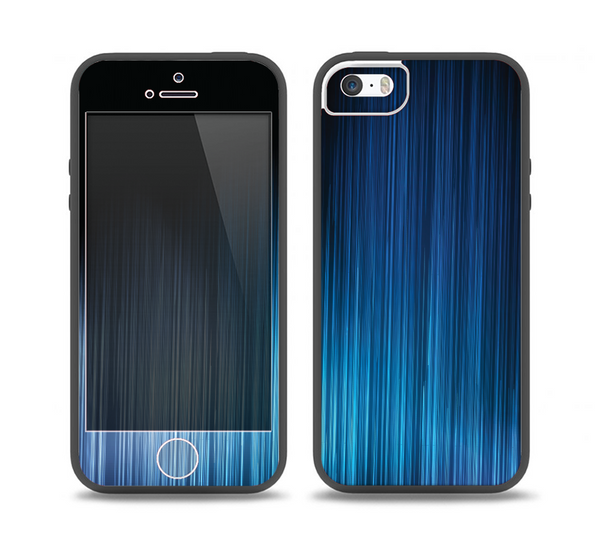 The Dark Blue Streaks Skin Set for the iPhone 5-5s Skech Glow Case