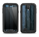 The Dark Blue Washed Wood Samsung Galaxy S4 LifeProof Fre Case Skin Set