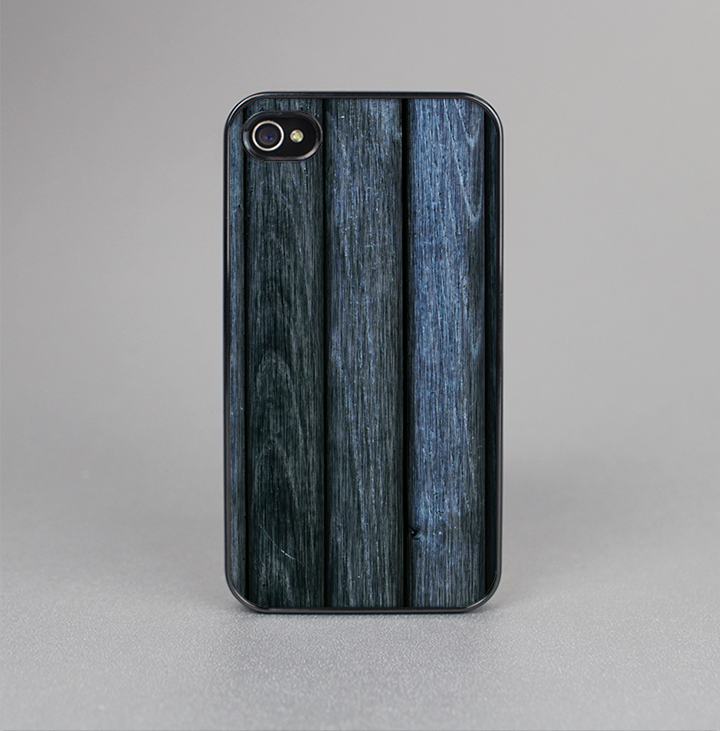 The Dark Blue Washed Wood Skin-Sert for the Apple iPhone 4-4s Skin-Sert Case