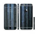 The Dark Blue Washed Wood Sectioned Skin Series for the Apple iPhone 6s Plus