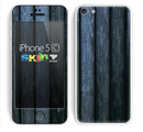 The Dark Blue Washed Wood Skin for the Apple iPhone 5c