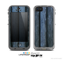The Dark Blue Washed Wood Skin for the Apple iPhone 5c LifeProof Case