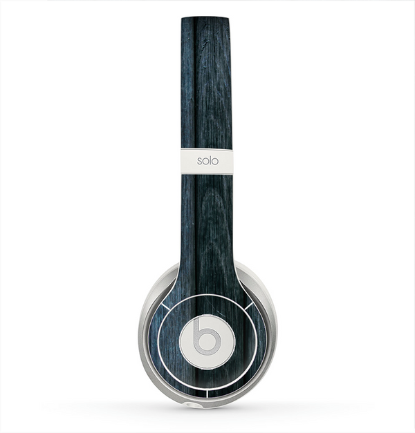 The Dark Blue Washed Wood Skin for the Beats by Dre Solo 2 Headphones