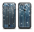 The Dark Blue & White Shimmer Strips Apple iPhone 6/6s LifeProof Fre Case Skin Set
